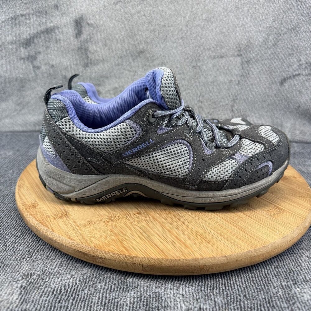 Merrell Moab Ventilator Shoes Womens Size 7 Gray Mesh Hiking Sneakers J09818